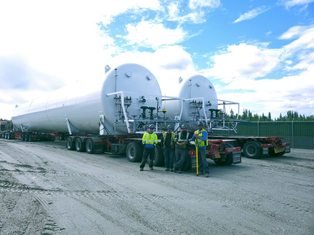 STR Alaska employees and trucks