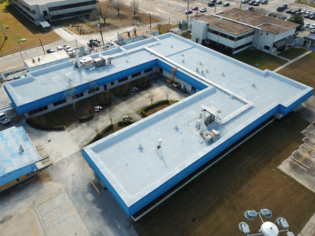 aerial view roof of building