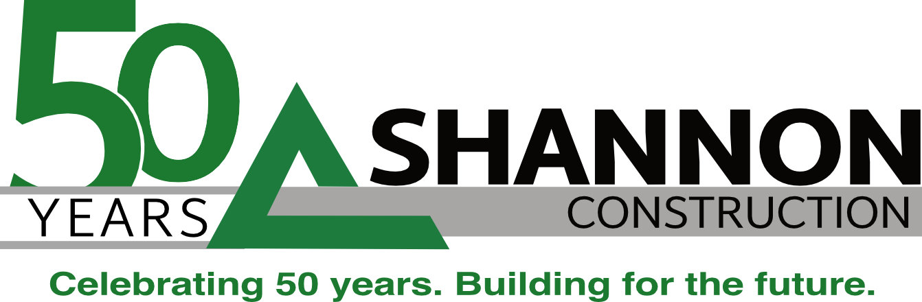 shannon construction logo 50th anniversary